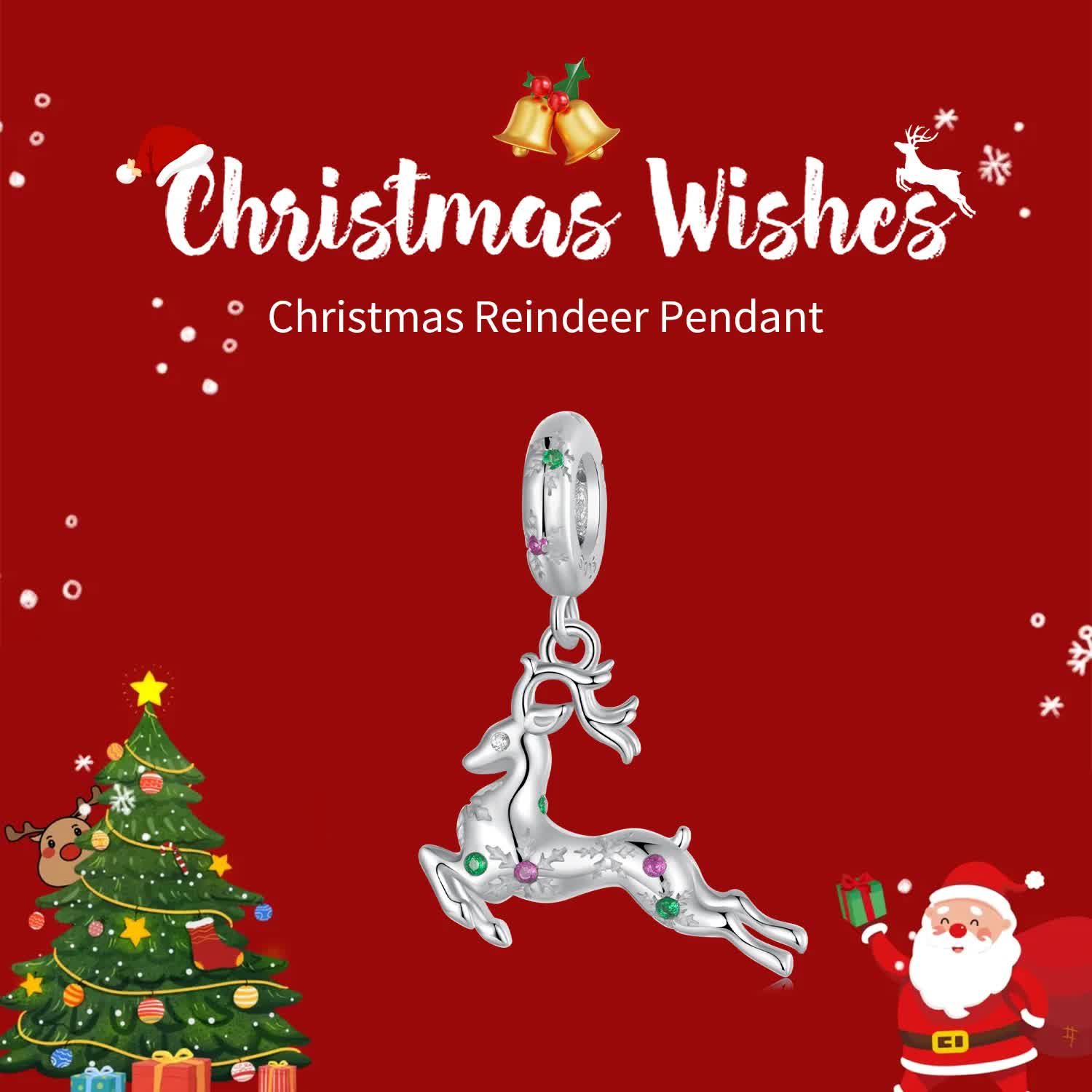 Sterling Silver Christmas Snowman Charm - Festive Christmas Pendant with Colorful  Accents(weighs approximately 2g) Secondary image