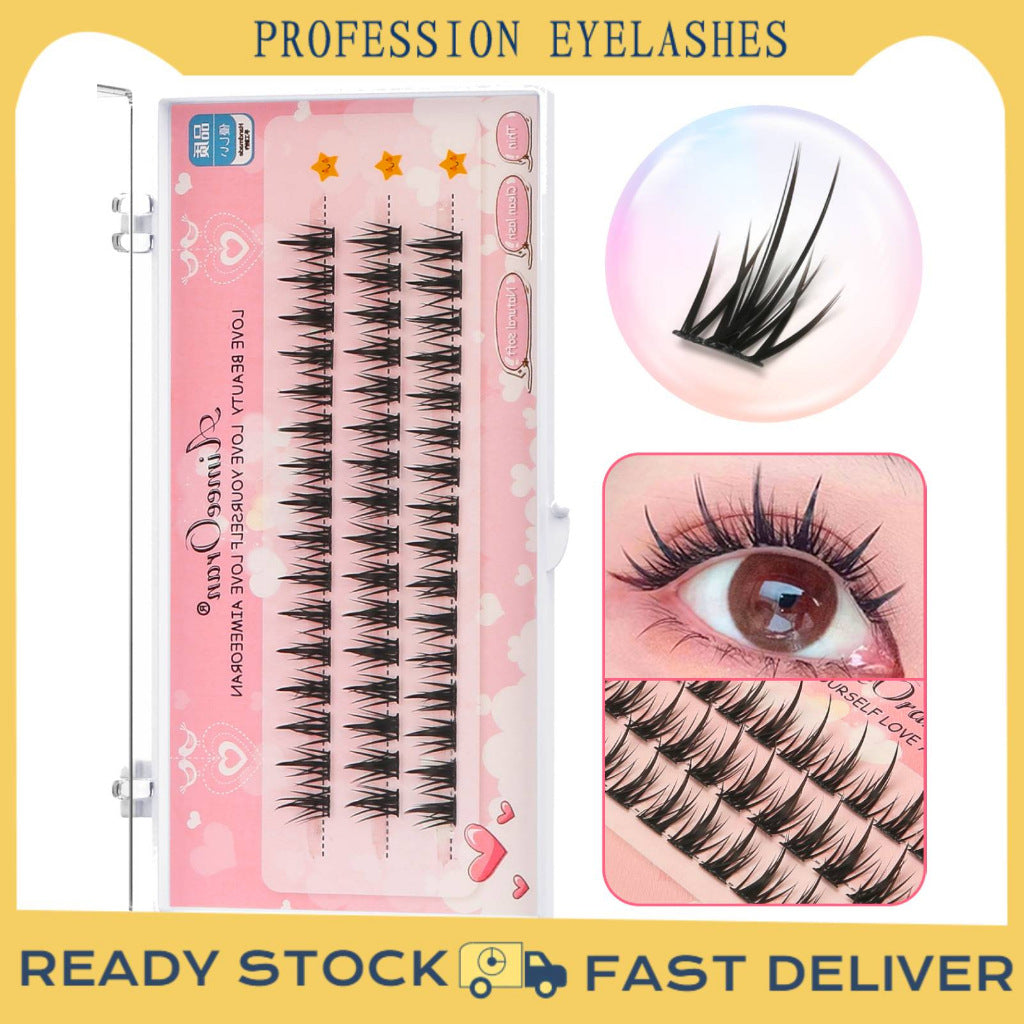 6 set Different sizes Natural Segment Cluster Eyelashes - Ultra-Thin Invisible Band, Perfect for Beginners, DIY Lash Extension Secondary image