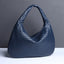 Dark Blue Elegant Woven PU Leather Hobo Bag - Stylish Large-Capacity Shoulder Handbag for Women
