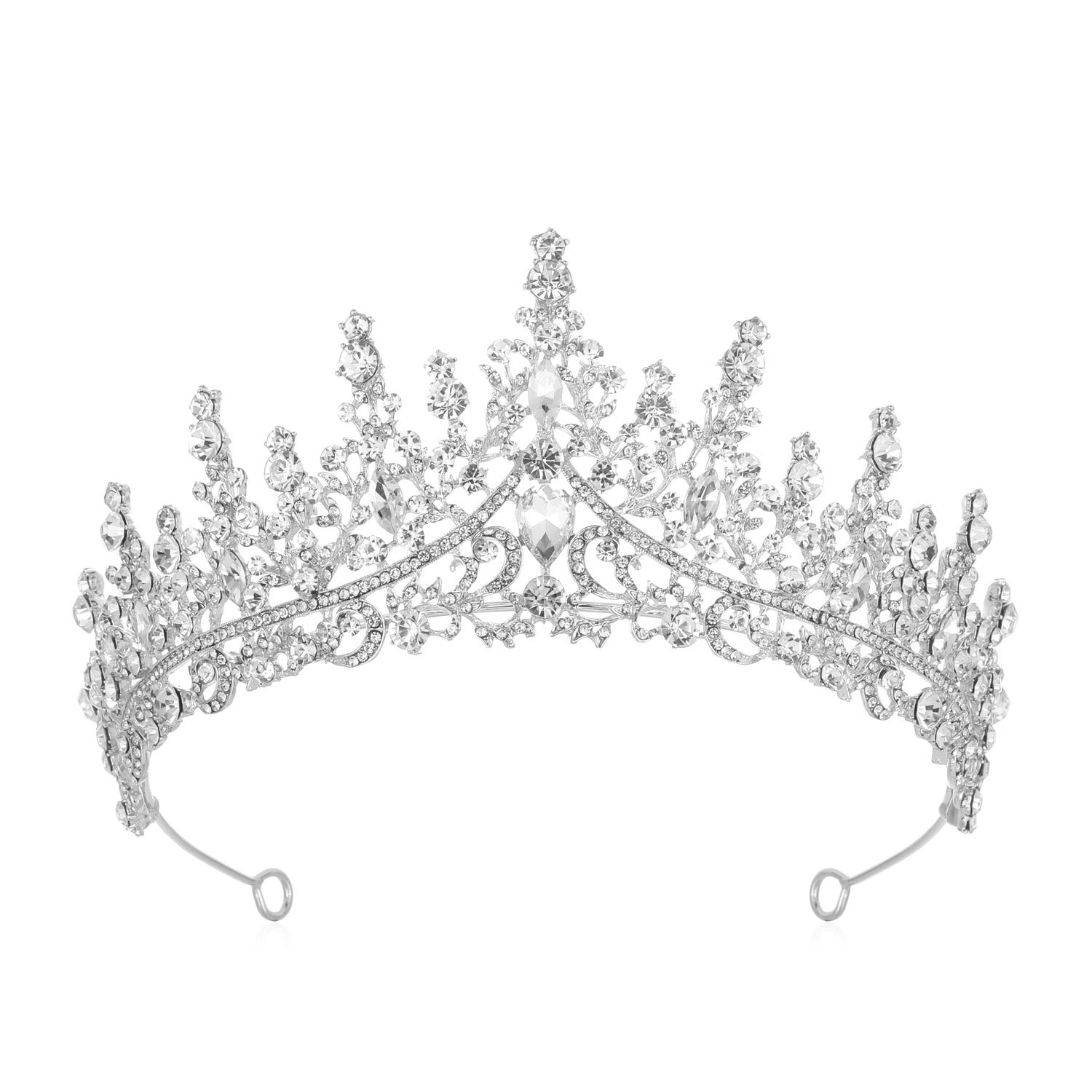 Luxury Full Rhinestone Bridal Tiara - Elegant Alloy Crown Hairband with 3A Grade Crystals  Silver Main image