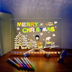7.87' x 7.87' x 0.11' Erasable DIY Kids Drawing Board – Glow-in-the-Dark Writing Board, Reusable Chalkboard for Art & Learning, Creative Handicraft Toy