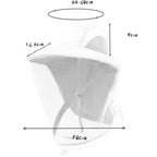 Blue Outdoor Mosquito-Proof Hat with Face Shield - Breathable Fishing Hat for Men, UV Protection Mesh Mask