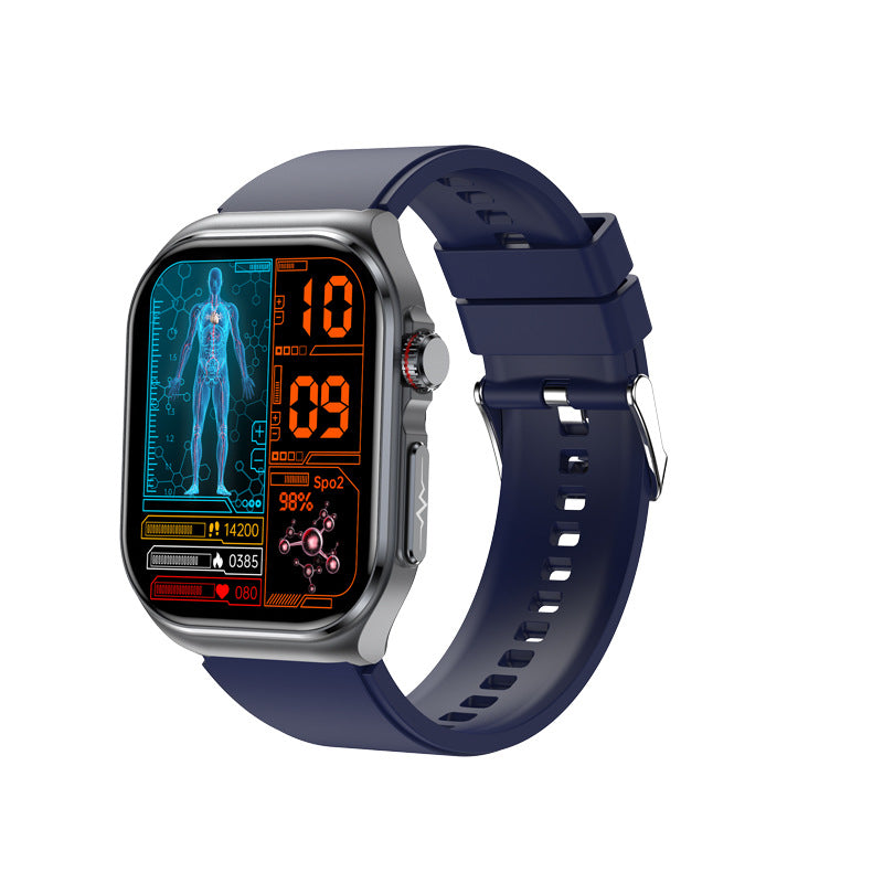 Blue Smartwatch with Bluetooth Calling, ECG, Blood Pressure, Heart Rate, and Multi-Sport Modes Main image