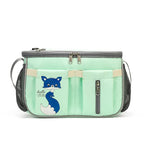 Green Stroller Organizer Bag - Multi-Functional Baby Bag with Touchscreen Window, USB Port, and Bottle Holders
