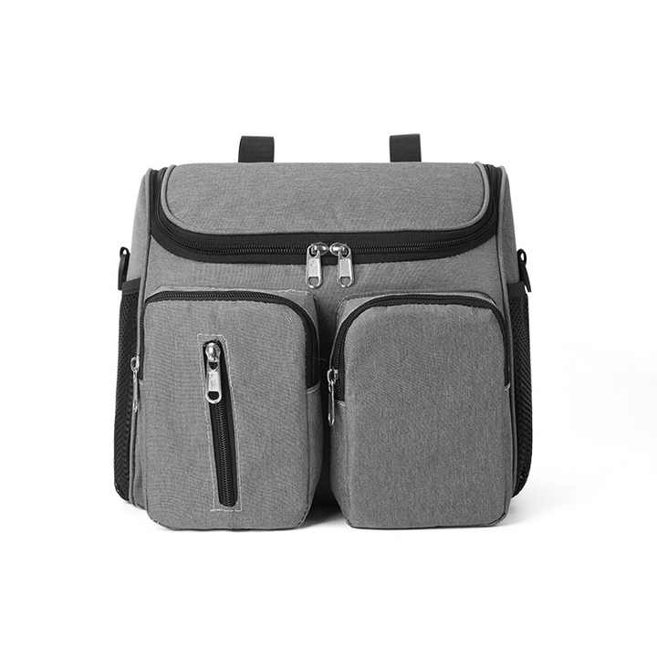 Grey Universal Stroller Organizer Bag - Multi-Pocket Hanging Storage Bag for Baby Essentials Main image