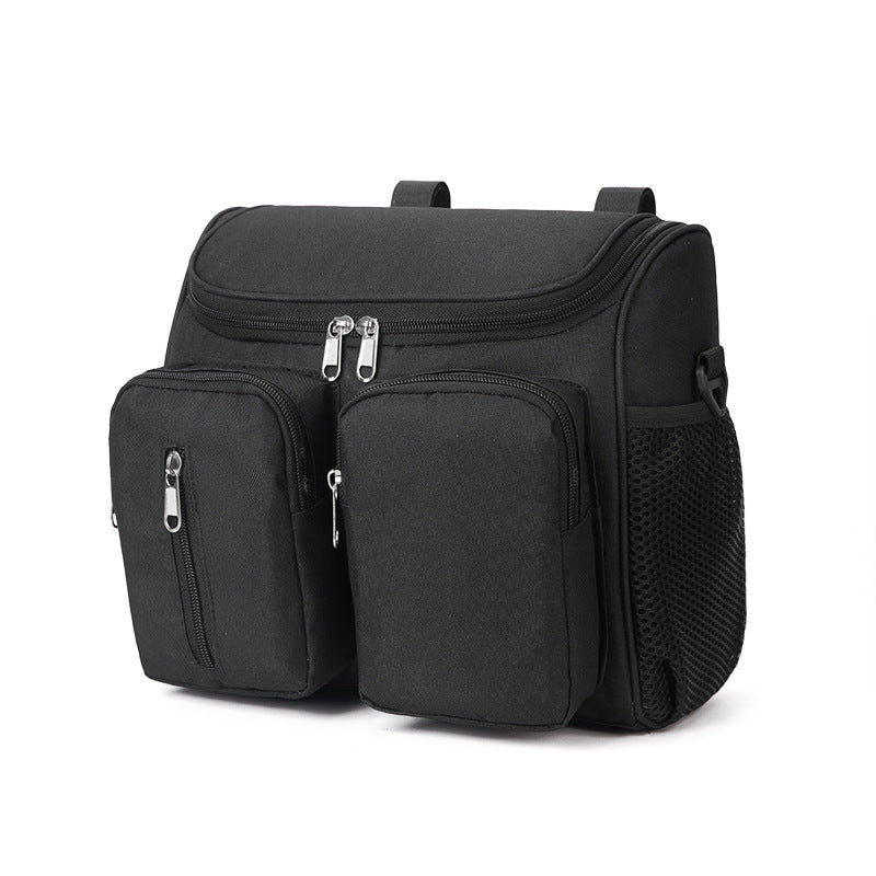 Black Universal Stroller Organizer Bag - Multi-Pocket Hanging Storage Bag for Baby Essentials Main image