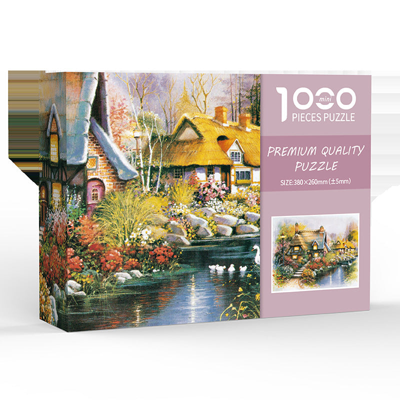 Warm Country Time DIY 1000-Piece Paper Puzzle - Creative Educational Toy for Family Fun Main image