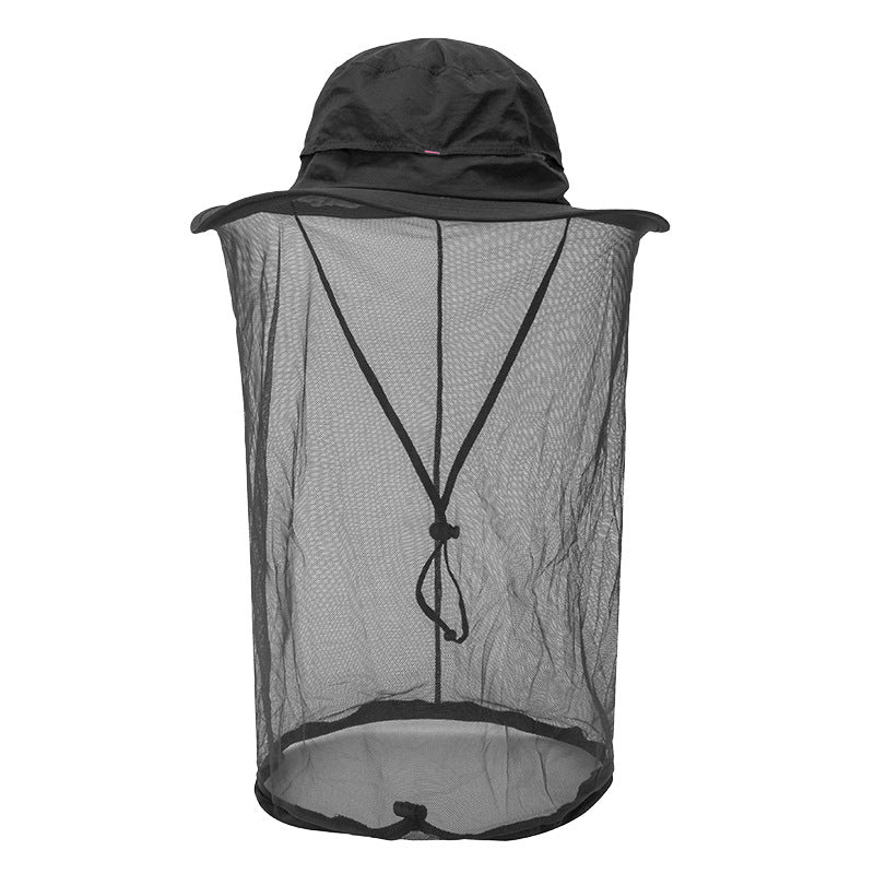 Black Outdoor Mosquito Net Hat - Sun Protection and Insect Repellent Bucket Hat Main image