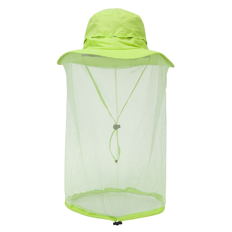 Green Outdoor Mosquito Net Hat - Sun Protection and Insect Repellent Bucket Hat Main image