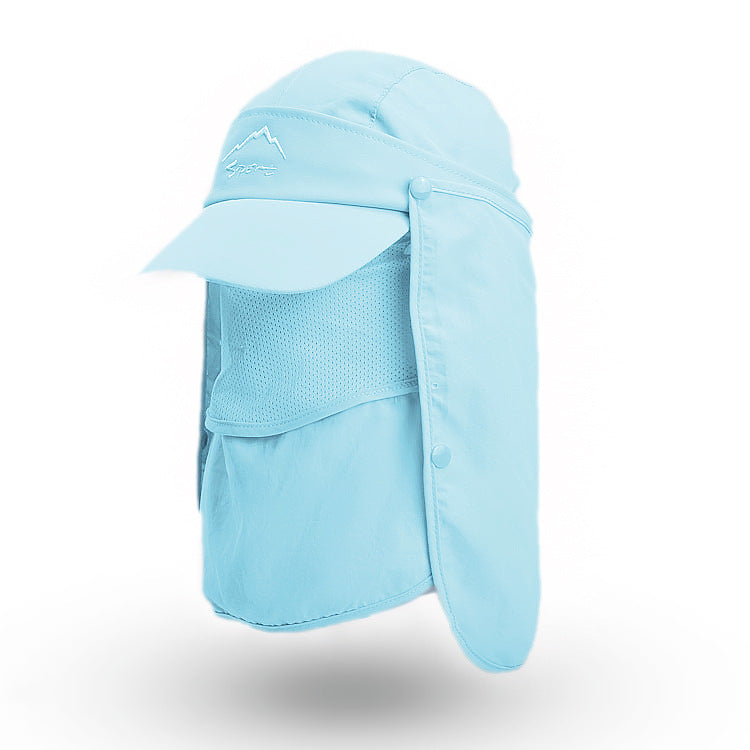 Blue UV Protection 4-in-1 Outdoor Sun Hat with Removable Flaps Main image