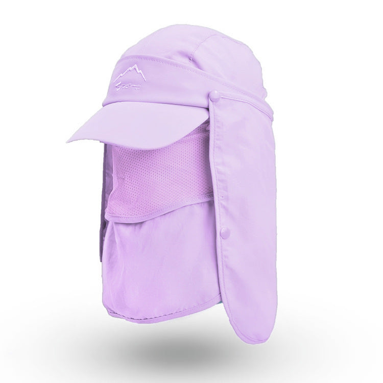 Purple UV Protection 4-in-1 Outdoor Sun Hat with Removable Flaps Main image