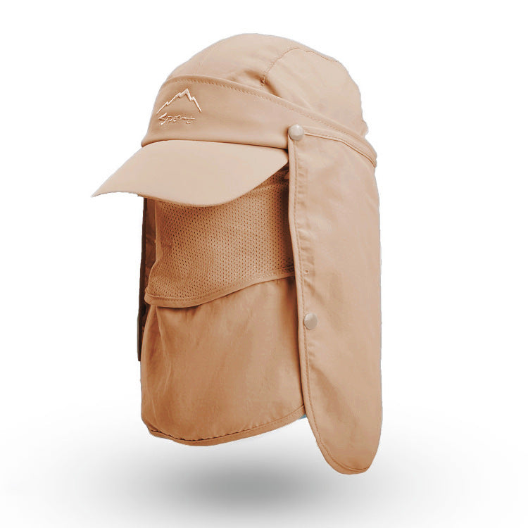 Khaki UV Protection 4-in-1 Outdoor Sun Hat with Removable Flaps Main image
