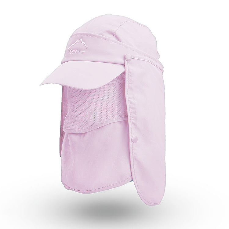 Pink UV Protection 4-in-1 Outdoor Sun Hat with Removable Flaps Main image