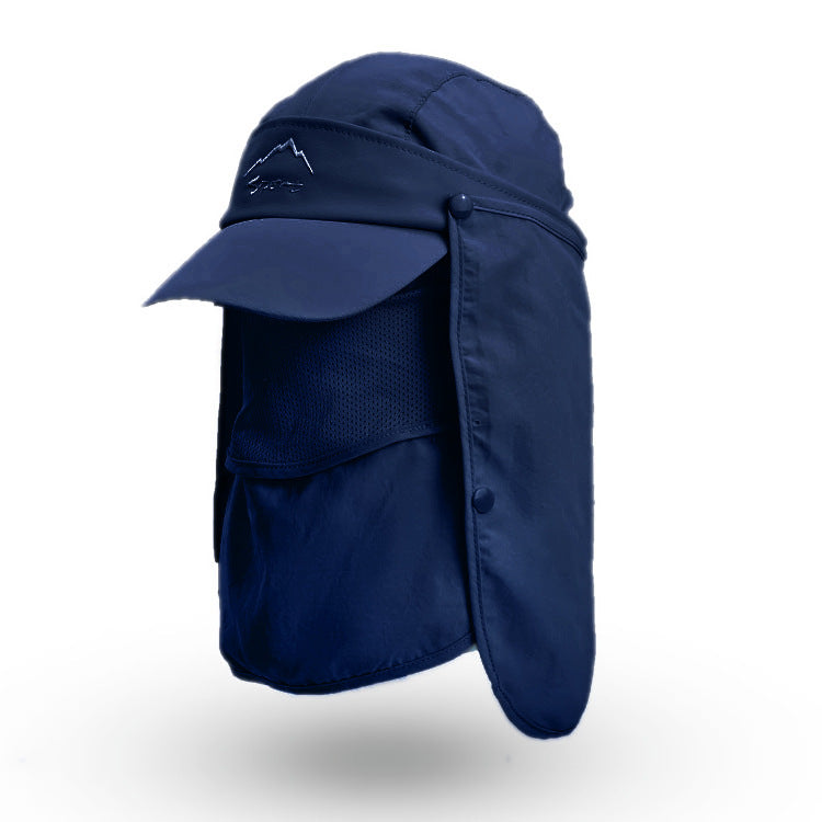 Navy Blue UV Protection 4-in-1 Outdoor Sun Hat with Removable Flaps Main image