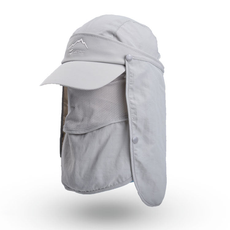 Grey UV Protection 4-in-1 Outdoor Sun Hat with Removable Flaps Main image