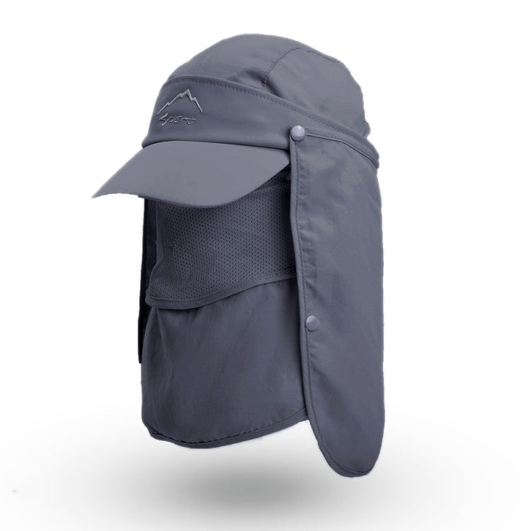 Dark Grey UV Protection 4-in-1 Outdoor Sun Hat with Removable Flaps Main image
