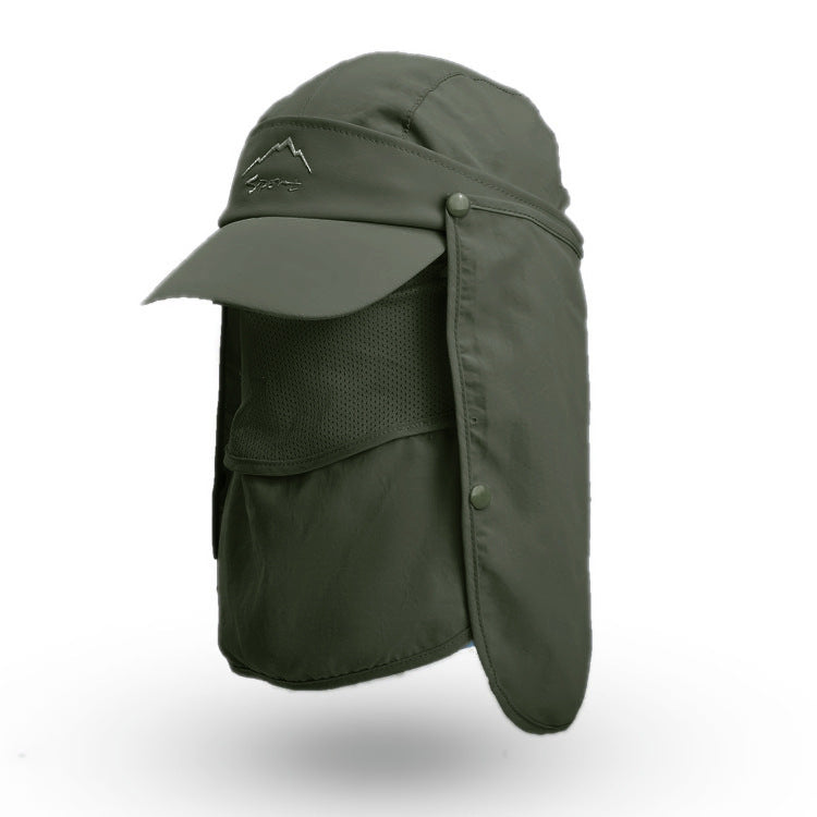 Green UV Protection 4-in-1 Outdoor Sun Hat with Removable Flaps Main image