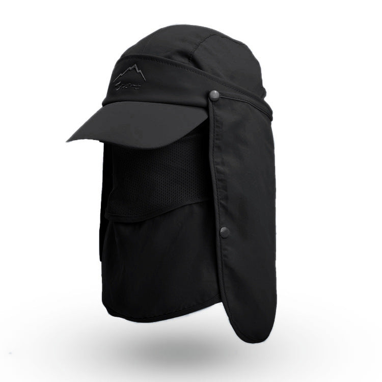 Black UV Protection 4-in-1 Outdoor Sun Hat with Removable Flaps Main image