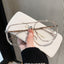 Transparent White Tablets Unisex Oversized Aviator Metal Frame Sunglasses - Retro Fashion Eyewear with AC Lenses