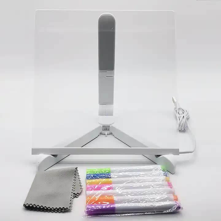 15*15 cm DIY Erasable Light-Up Drawing Board Set |  Halloween Chalkboard Writing Board Craft Kit | Creative Craft Set for Kids & Adults Secondary image