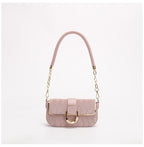 Pink Elegant Quilted Chain Shoulder Bag for Office Professionals | Simple and Fashionable Small Square Bag for Women