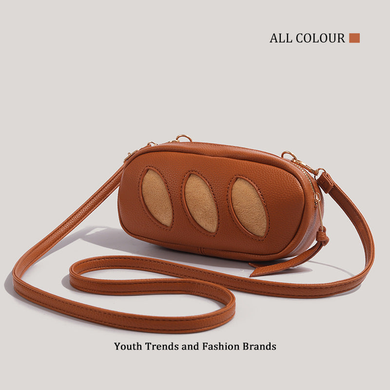 Creative Cute Baguette Crossbody Bag ��� Unique Bread Design, Fashionable Shoulder Bag for Daily Use