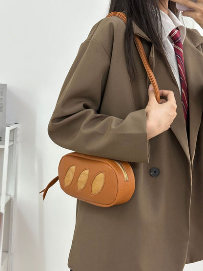 Creative Cute Baguette Crossbody Bag ��� Unique Bread Design, Fashionable Shoulder Bag for Daily Use