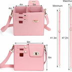 Pink Portable Beverage Bottle Cup Holder Bag | Trendy Crossbody Design for Daily Commute���No water cup���