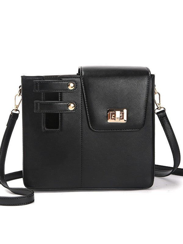 Black Portable Beverage Bottle Cup Holder Bag | Trendy Crossbody Design for Daily Commute(No water cup) Main image