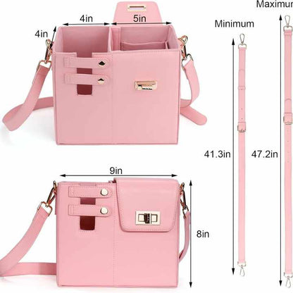 White Portable Beverage Bottle Cup Holder Bag | Trendy Crossbody Design for Daily Commute���No water cup���