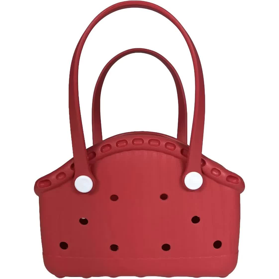 Red Portable EVA Pet Handbag - DIY Custom Decoration Carrier for Small Pets, Beach, and Outdoor Use (Large Capacity) Main image