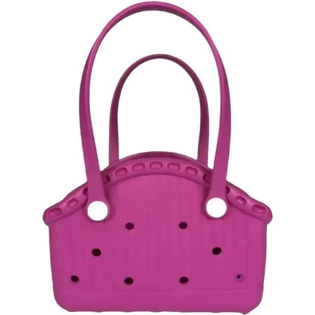 Rose Red Portable EVA Pet Handbag - DIY Custom Decoration Carrier for Small Pets, Beach, and Outdoor Use (Large Capacity) Main image