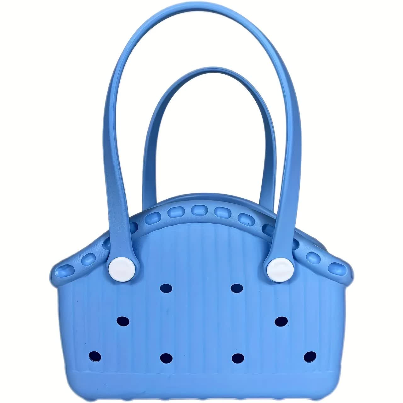 Blue Portable EVA Pet Handbag - DIY Custom Decoration Carrier for Small Pets, Beach, and Outdoor Use (Large Capacity) Main image