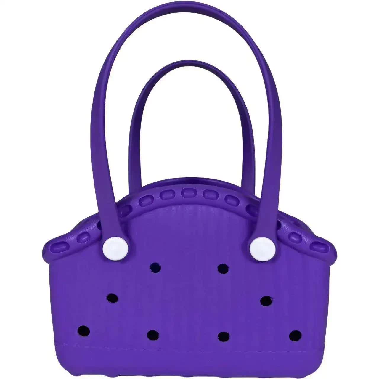 Purple Portable EVA Pet Handbag - DIY Custom Decoration Carrier for Small Pets, Beach, and Outdoor Use (Large Capacity) Main image