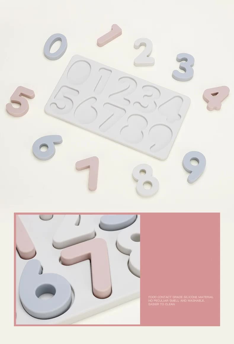 Colorful Silicone Early Learning Number Puzzle Board for Kids – Food-Grade Silicone, Safe and Durable, Montessori Educational Toy Secondary image