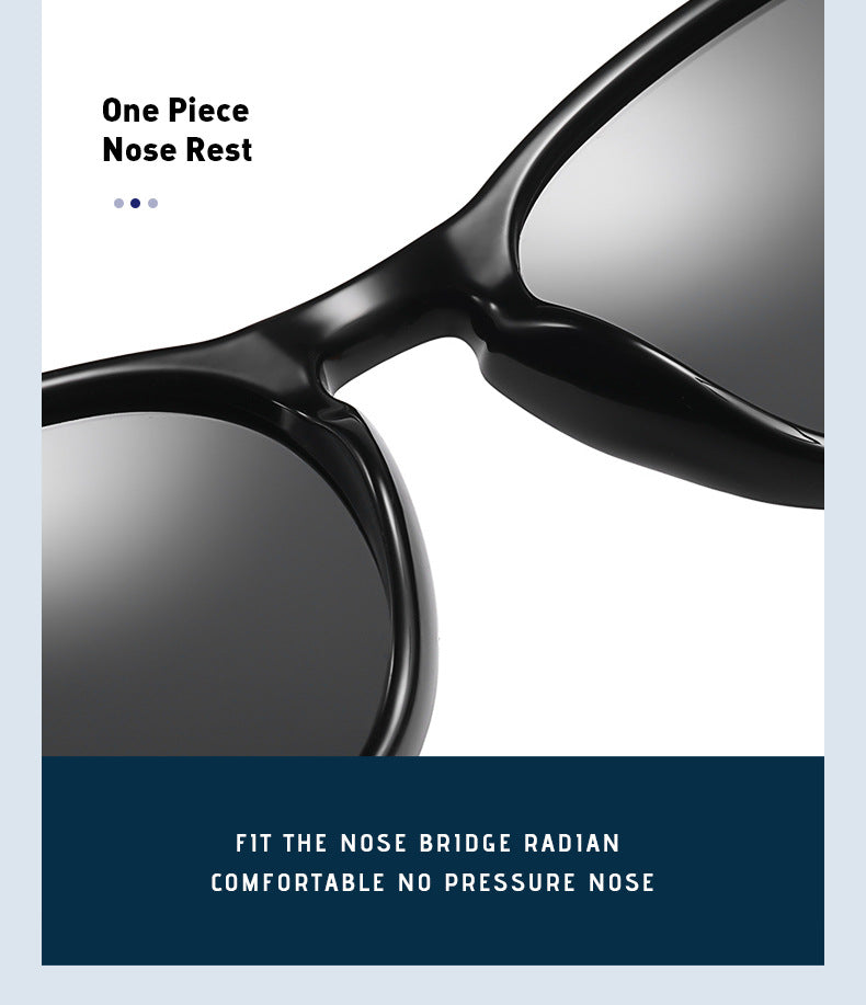Black Stylish Polarized Sunglasses for Men and Women ��� UV Protection, Lightweight Design, Trendy Sunglasses for Outdoor Activities