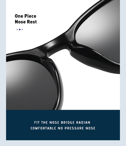 Black Stylish Polarized Sunglasses for Men and Women ��� UV Protection, Lightweight Design, Trendy Sunglasses for Outdoor Activities