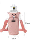Pink Portable Outdoor Water Bottle Holder Bag with Adjustable Shoulder Strap, Nylon Waterproof Material, 121g Lightweight, 23cm Height for Travel and Hiking(Water Cup Not Included)