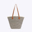 Black And White Stripes Handmade Large Capacity Striped Beach Tote Bag with Zipper and Inner Pocket - Summer Vacation Woven Shoulder Bag for Women