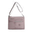 Lightweight Nylon Crossbody Shoulder Bag - Purple, Adjustable Strap, Multi-Pocket Design