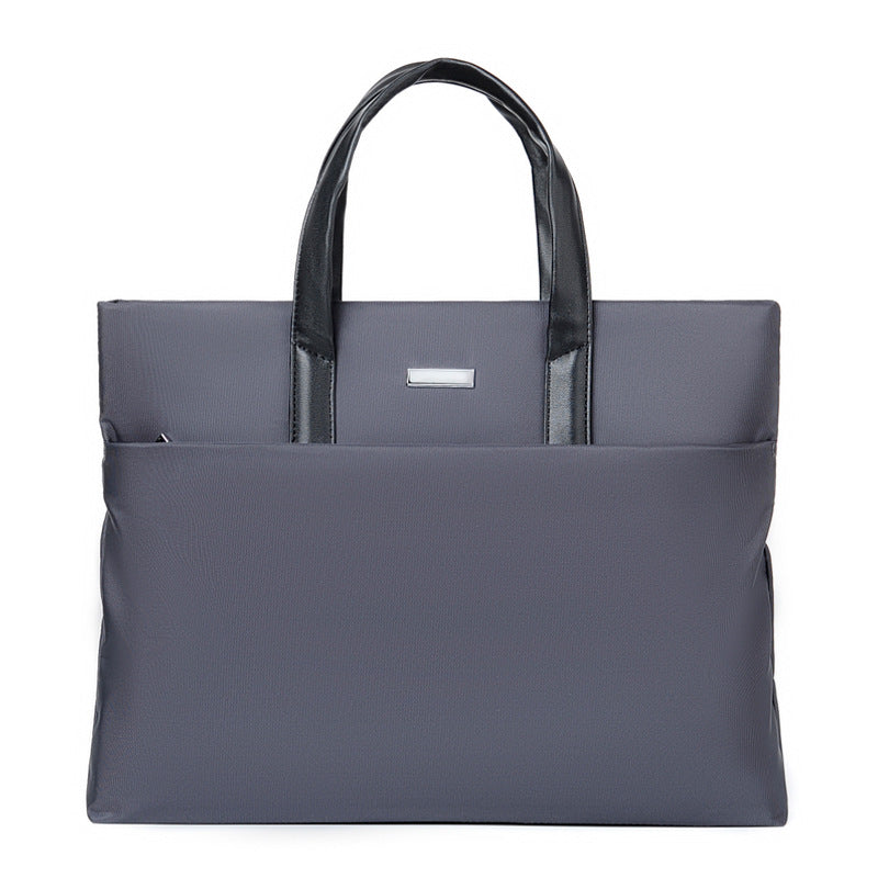Gray Lightweight Business Tote Bag - Durable and Stylish for Work and Travel Main image