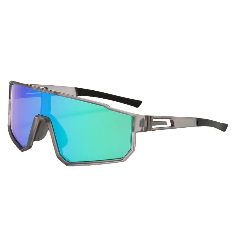 UV400 Sports Sunglasses with Polarized TAC Lens - Gray/Green Main image