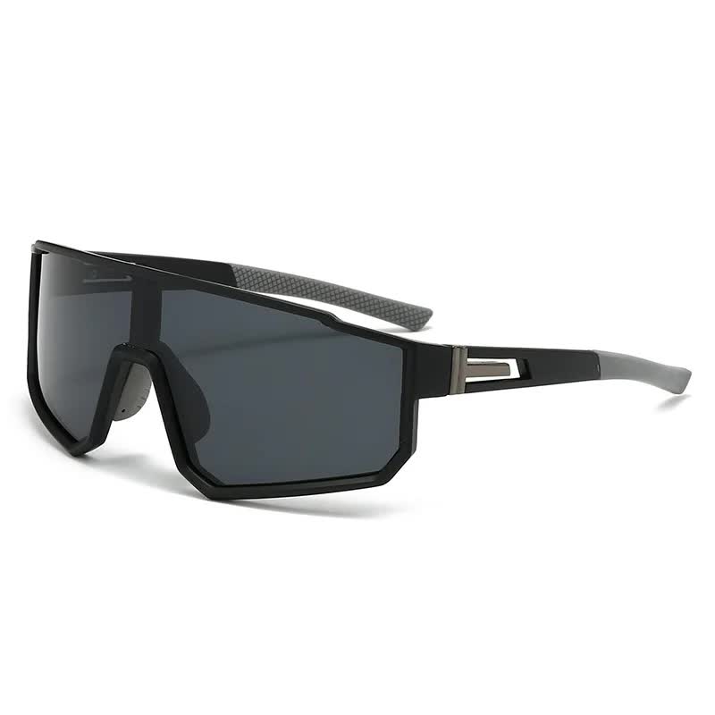 UV400 Sports Sunglasses with Polarized TAC Lens - Black/Black Main image