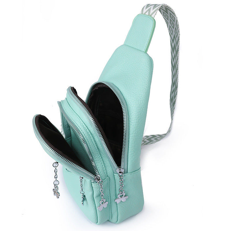 Waterproof Crossbody Sling Bag with Adjustable Strap - White Secondary image