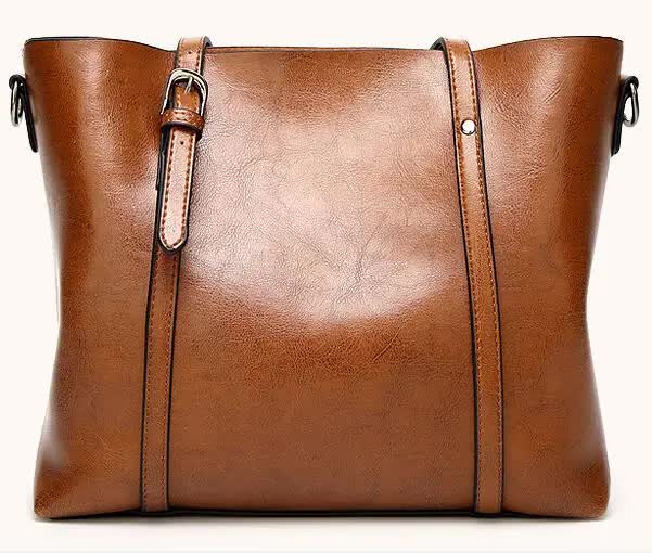 Elegant PU Leather Tote Bag with Detachable Strap - Green Secondary image
