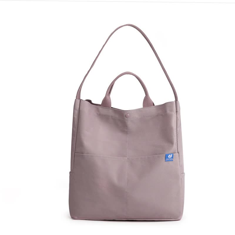 Purple Minimalist Nylon Tote Bag with Adjustable Shoulder Strap, Large Capacity Main image