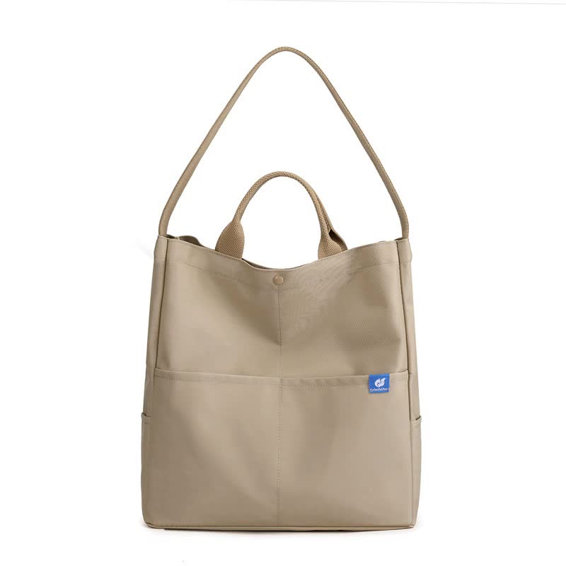 Apricot Minimalist Nylon Tote Bag with Adjustable Shoulder Strap, Large Capacity Main image