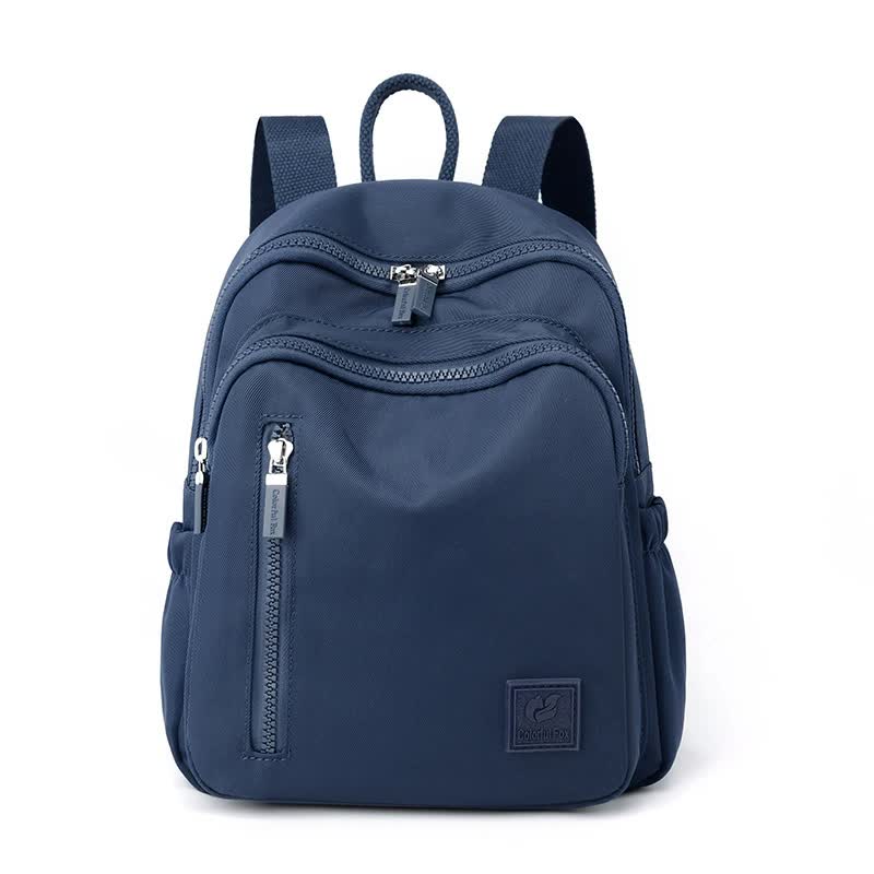 Blue Mini Nylon Multi-Compartment Backpack - Lightweight and Stylish Everyday Bag Main image