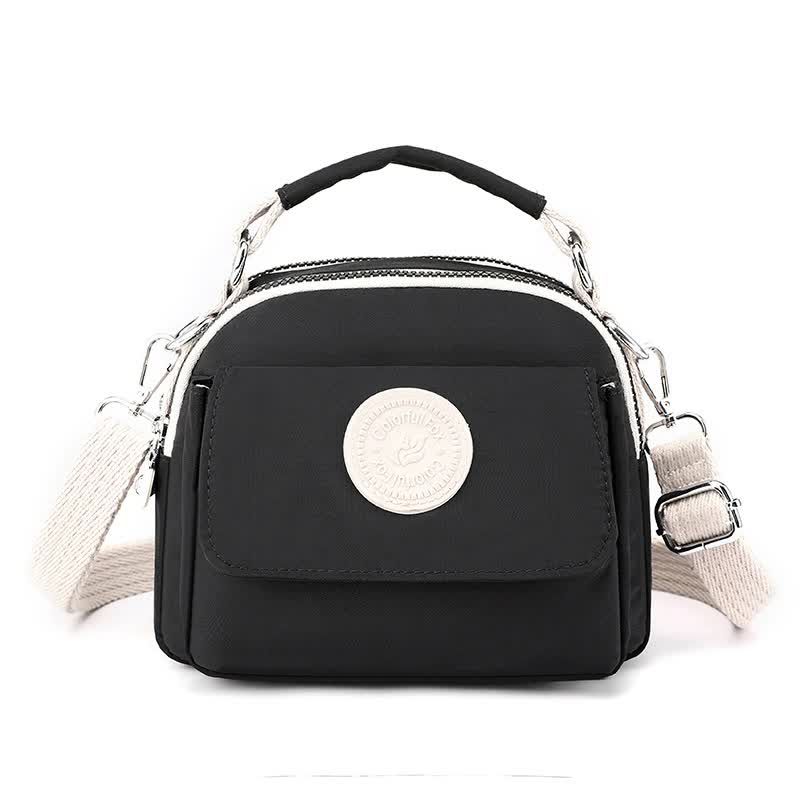 Black Compact Nylon Crossbody Bag - Stylish and Versatile Shoulder Purse Main image