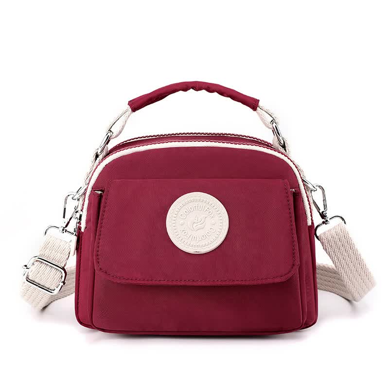 Red Compact Nylon Crossbody Bag - Stylish and Versatile Shoulder Purse Main image